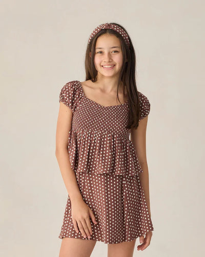 Jupe Rachel pour ados | Pois chocolat | Rylee & Cru