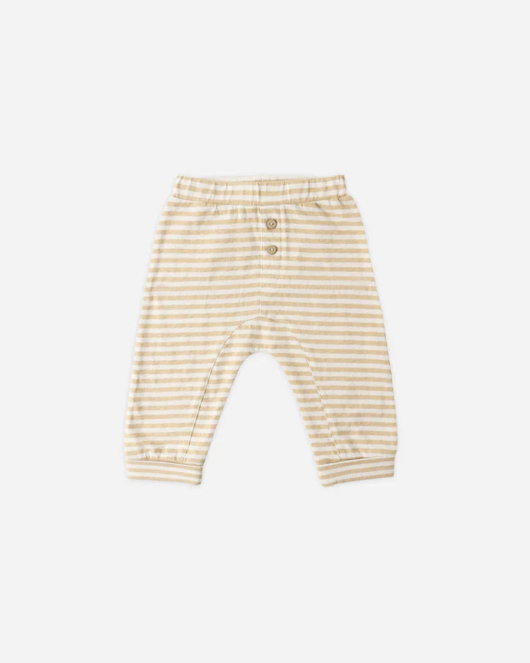 Pantalon Cru pour bébé | Rayures caramel | Rylee & Cru