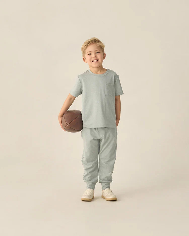 Pantalon de jogging Century Tech | Vert mer chiné | Rylee & Cru