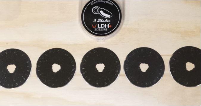 LDHEdition 45mm Rotary Cutter Blades (5pk) — Cottage Quilting Ltd.