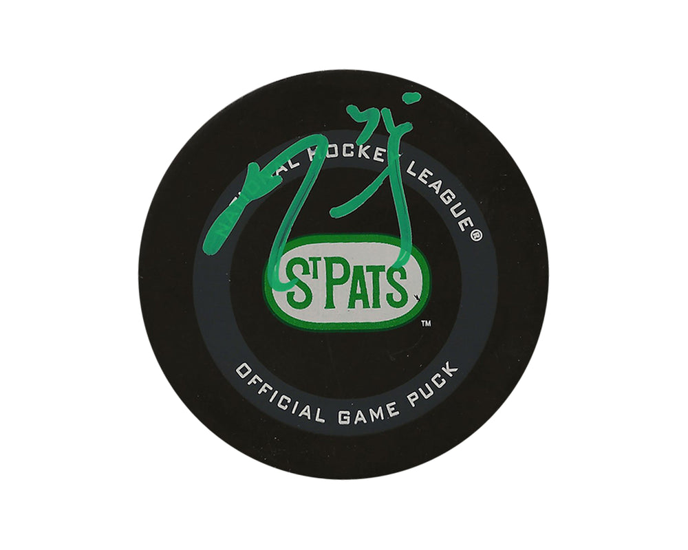 Palet de match officiel des Maple Leafs de Toronto St. Pats autographié par Ryan Reaves