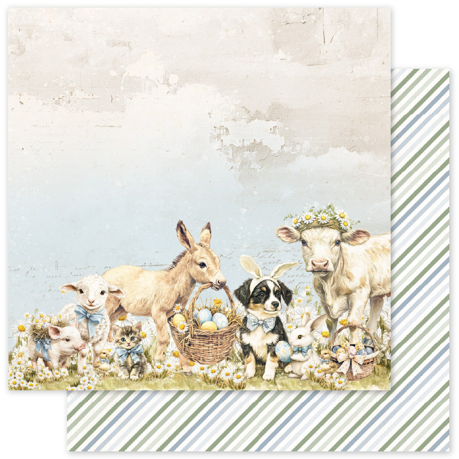 Rustic Easter B 12 x 12 Paper (12 pc Bulk Pack) 34170 — Ecstasy Crafts