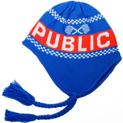Public Snowboards 'Racer' Ear Flap Beanie - Blue