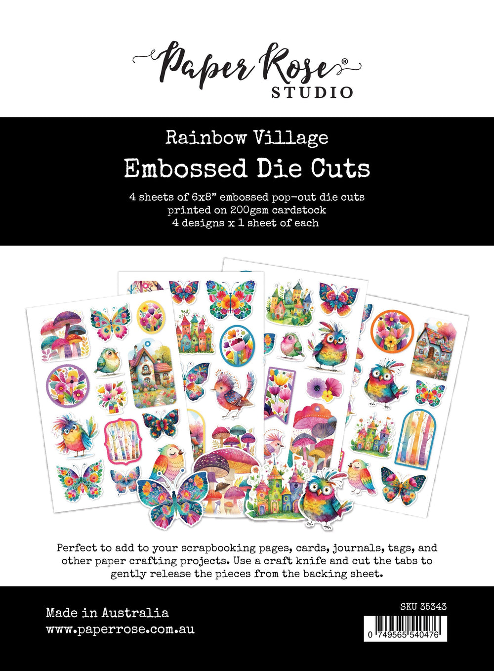 Rainbow Village Embossed Die Cuts 35343 — Ecstasy Crafts