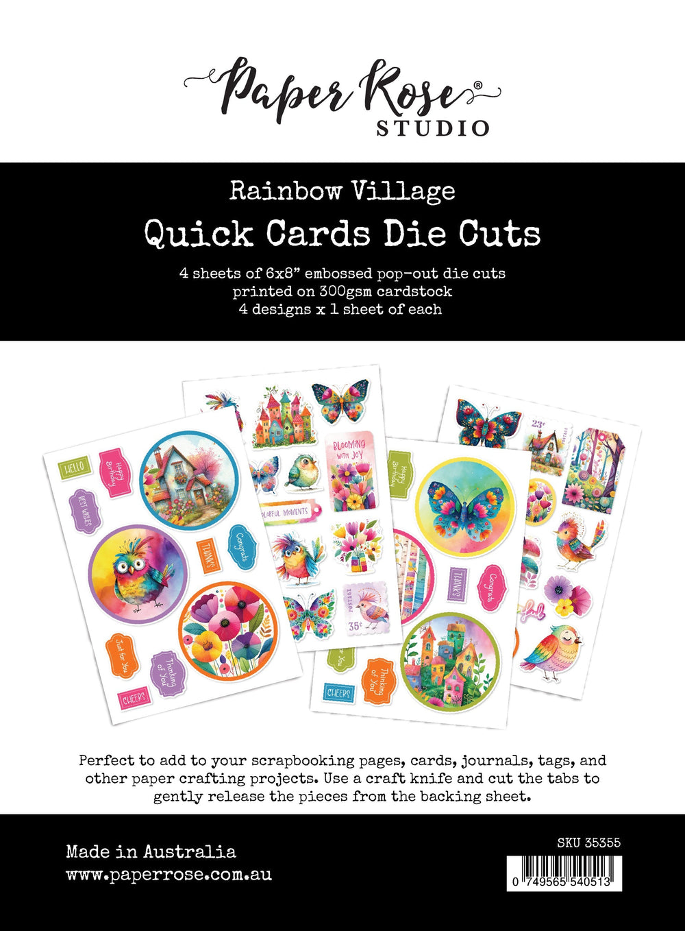 Rainbow Village Quick Card Die Cuts 35355 — Ecstasy Crafts