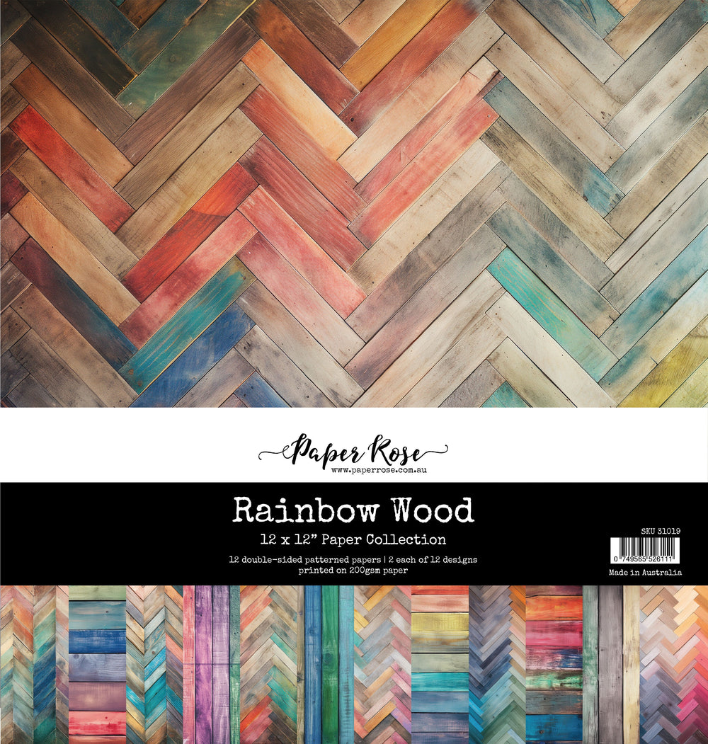 Rainbow Wood 12x12 Paper Collection 31019