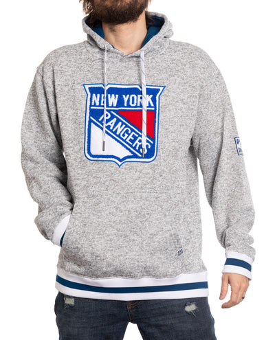 Sweat à capuche tissé haut de gamme à logo chenille des New York Rangers, style "Muskoka"