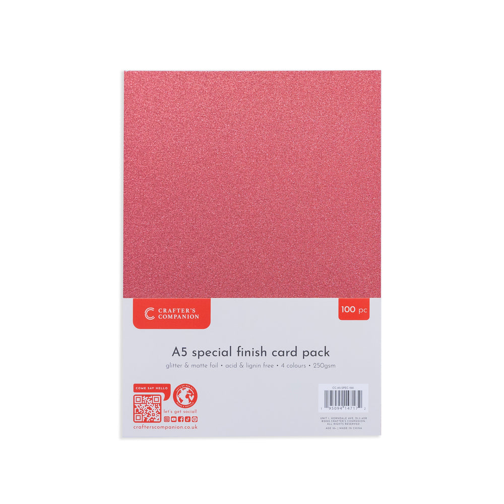 Crafter’s Companion Lot de 100 cartes A5 avec finition spéciale