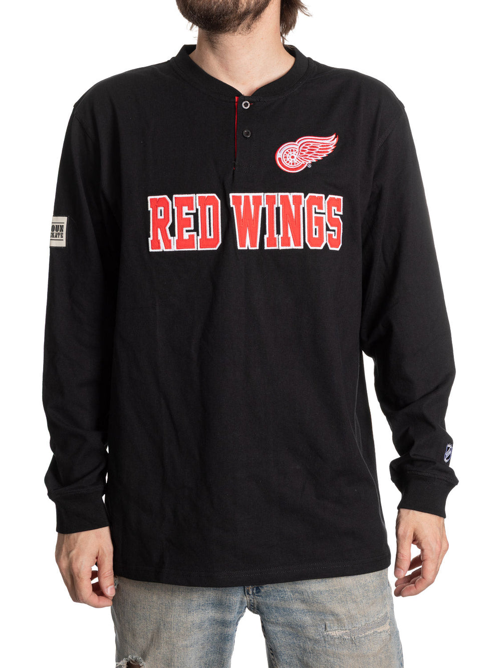 Chandail Henley à manches longues des Red Wings de Detroit de la LNH