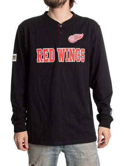 Chandail Henley à manches longues des Red Wings de Detroit de la LNH