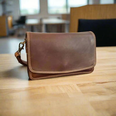 Sacoche compacte en cuir pleine fleur Rugged Earth