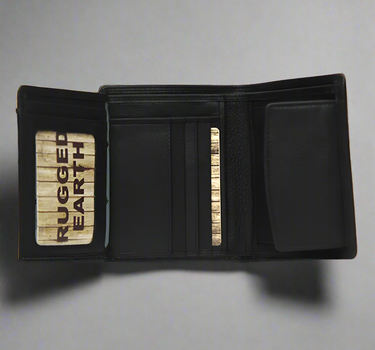 Rugged Earth Men's Leather Wallet with Coin Pocket — Boutique of Leathers/Open Road (photo 2)