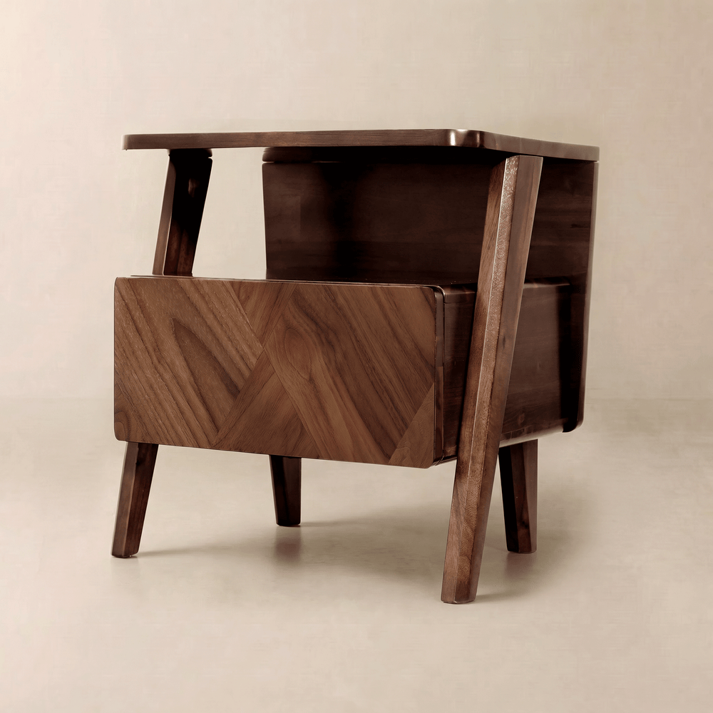 Rum Solid Wood Nightstand — DH International Trading Inc.