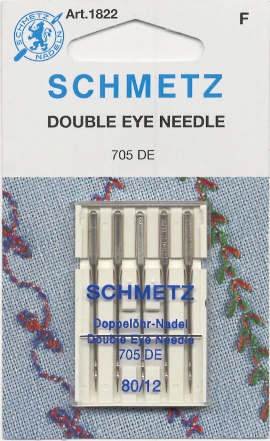 SCHMETZ Double Eye Topstitch Machine Needle Size 12/80 - 5 Pieces — Cottage Quilting Ltd.