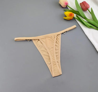 3PCS Rhinestone Strap G-String