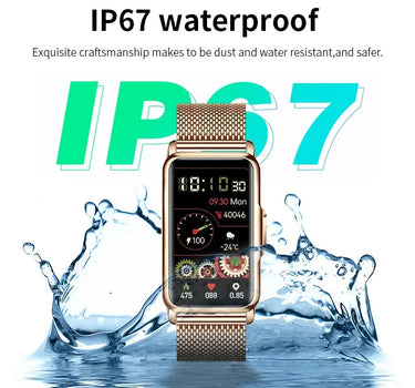 LIGE Smart Watch Women Full Touch Screen Bluetooth Call IP67 Waterproof Sports Fitness Tracker Smartwatch Women