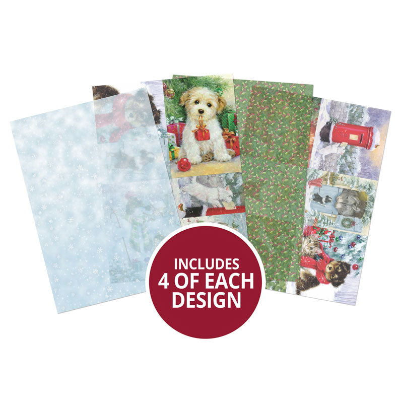 Parchemin imprimé Santa Paws