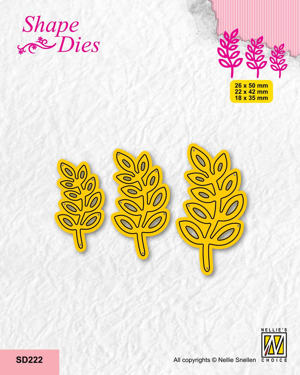 Nellie's Choice Shape Die - Set Of 3 Branches-1 — Ecstasy Crafts