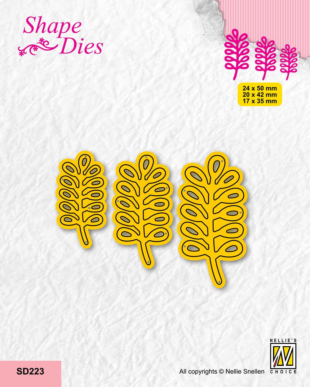 Nellie's Choice Matrices de découpe - Lot de 3 Branches-2