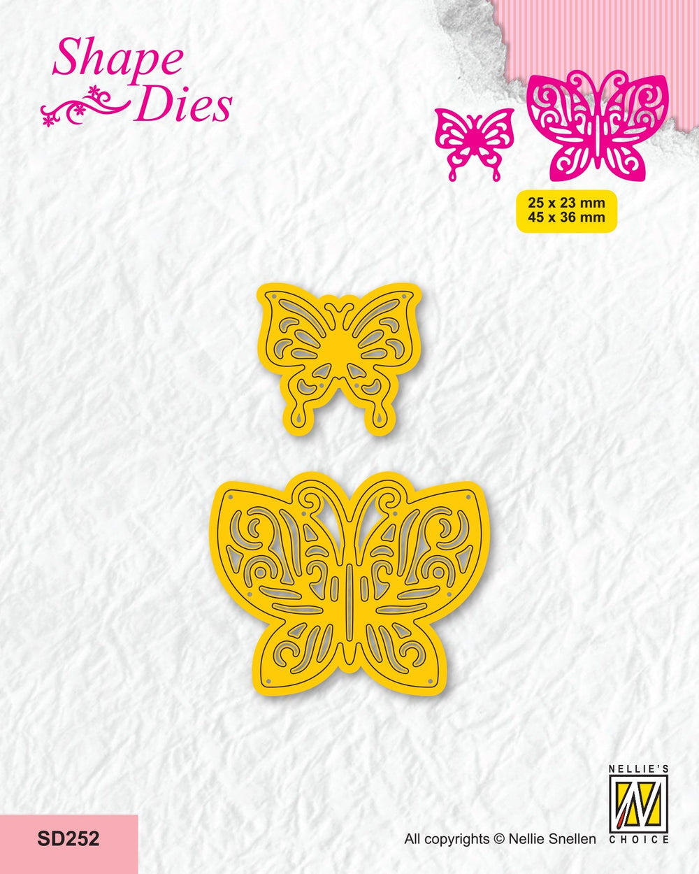 Matrice de découpe Nellie's Choice - Jardin - 2 Papillons-2