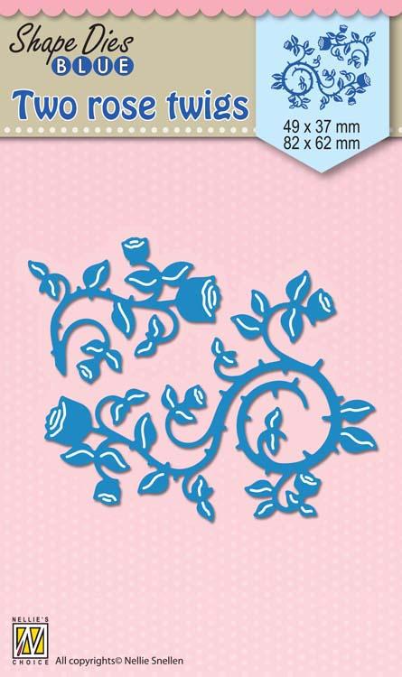 Nellie's Choice - Matrice de découpe "Blue Two Rose Twigs"