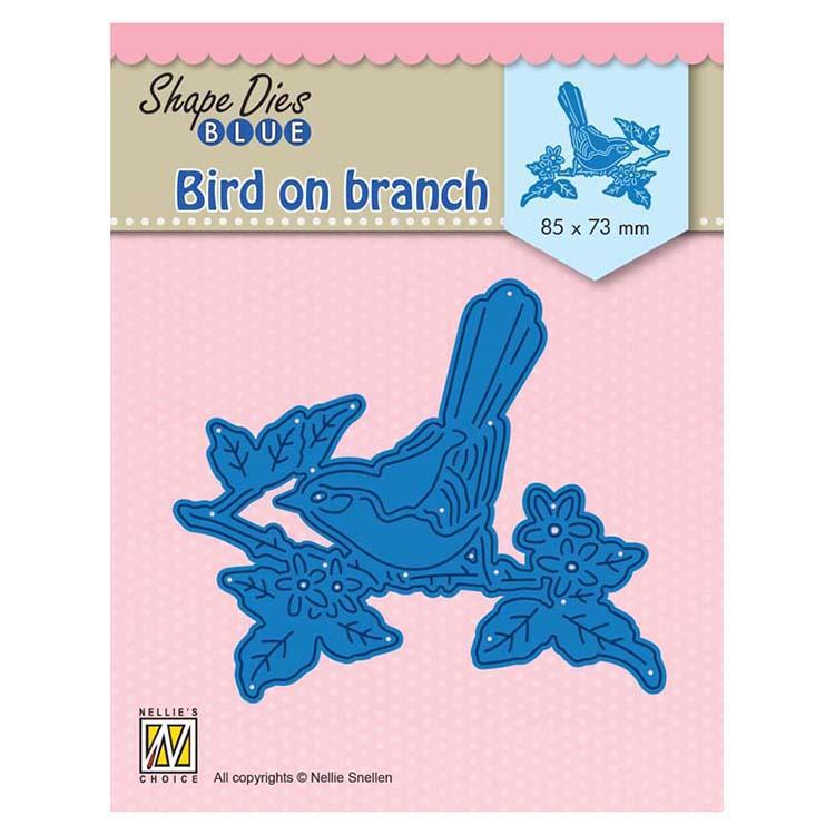 Matrices de découpe Nellie's Choice Oiseau bleu sur branche