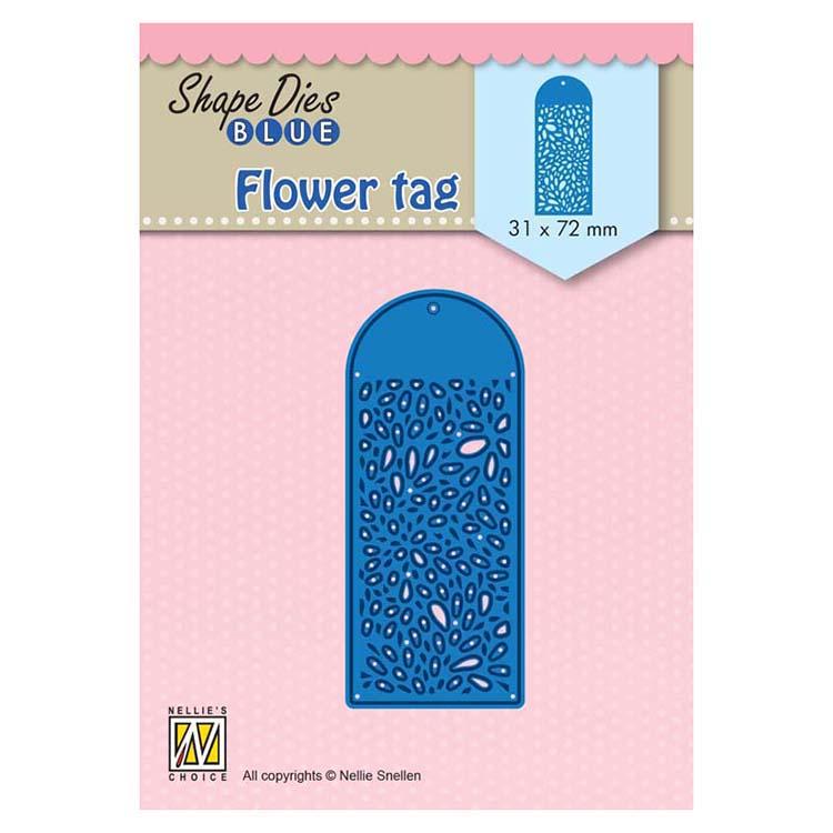 Matrices de découpe Nellie's Choice – Étiquette fleur bleue
