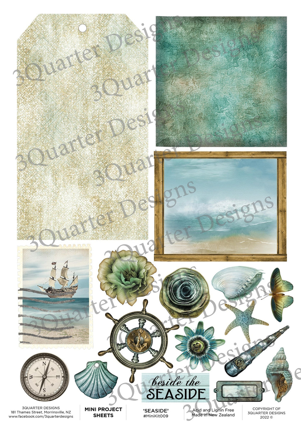 Fiche de mini-projet Seaside 3Quarter Designs