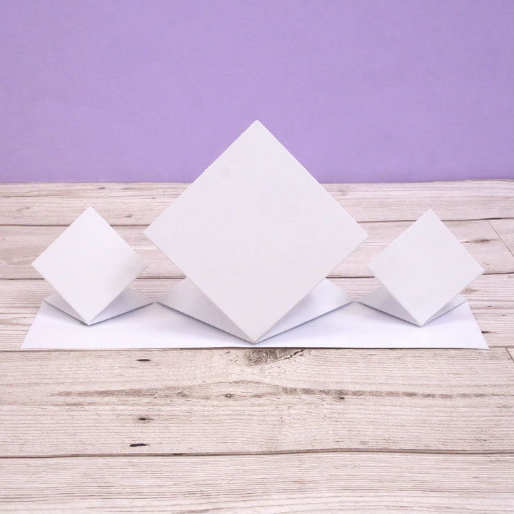 Cartes et Enveloppes Préformées Luxe - Chevalet Triple Diamant