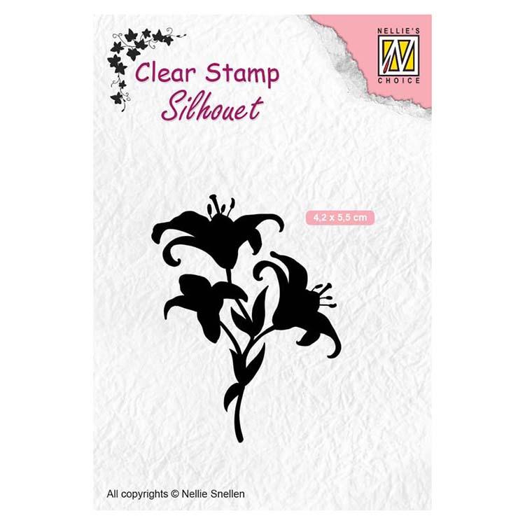 Nellie's Choice Clear Stamps Silhouette Lilies — Ecstasy Crafts