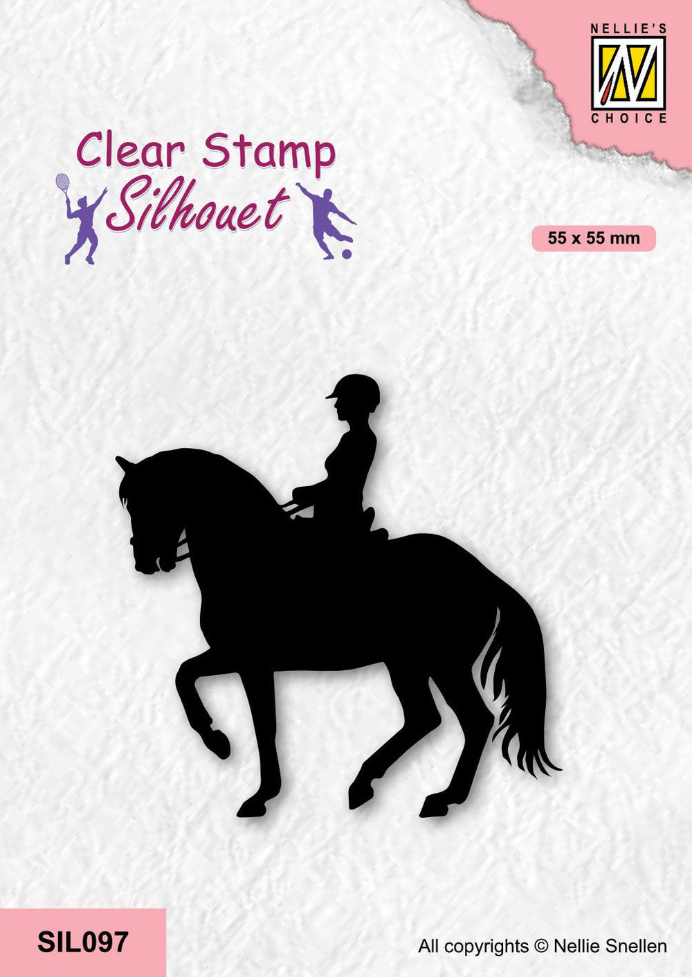 Nellie's Choice Clear Stamp Silhouette Sports - Equestrian Sport — Ecstasy Crafts