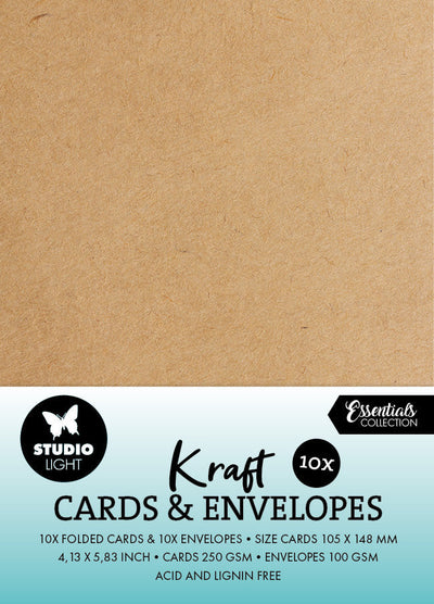 Cartes et Enveloppes SL Kraft A6 Consommables 20 PC