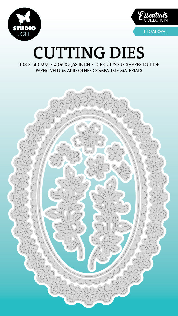 Matrices de coupe SL - Ovale floral (10 pièces)