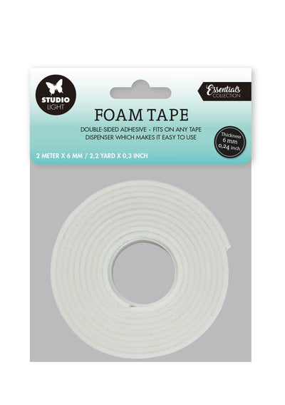 Ruban de mousse double-face SL épaisseur 6 mm - largeur 0,6 mm Outils essentiels 80x80x0,6 mm 2 MT n°05