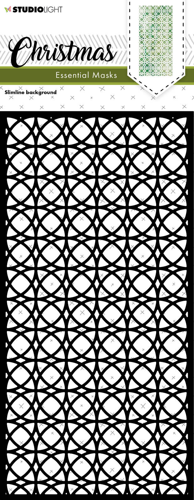 Masque SL Noël, arrières-plans Slimline, indispensables, 105x210x1mm, 1 pièce, n°112