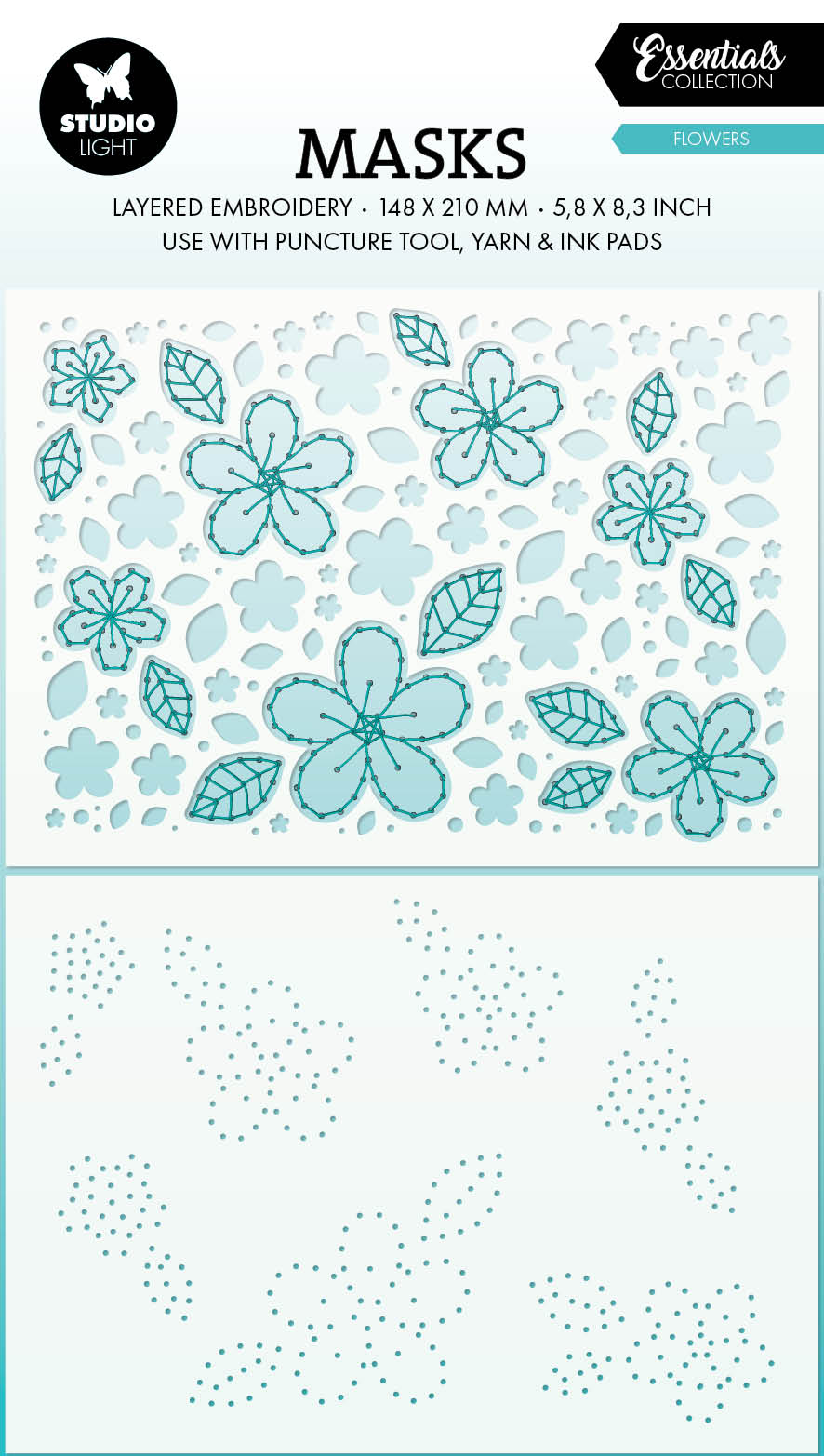 SL Outil de perforation Masque Fleurs Essentiels 2 PC