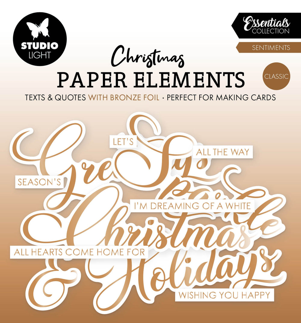SL Paper Elements Bronze Sentiments Classiques Essentiels 40 Pièces