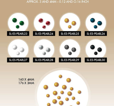SL Self-Adhesive Pearls Gold Pearls Essentials105x160x4mm 336 PC nr.25