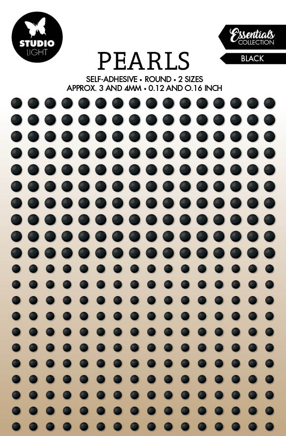 SL Perles Autocollantes Perles Noires Essentiels 105x160x4mm 336 PC n°30