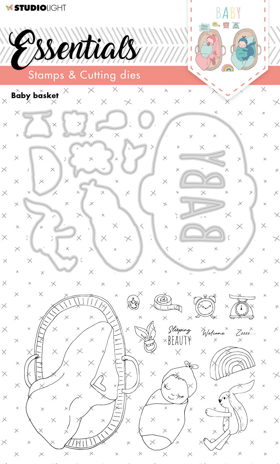 SL Tampon & matrice de découpe Panier Bébé Essentiels 148x210x3mm 1 PC n°20