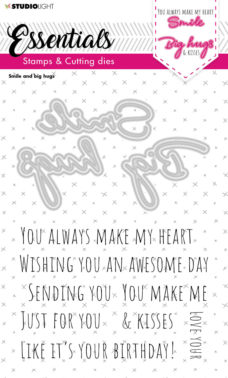 SL Tampons et matrice de découpe Smile And Big Hugs Essentials 148x191x1mm 14 pièces n°41