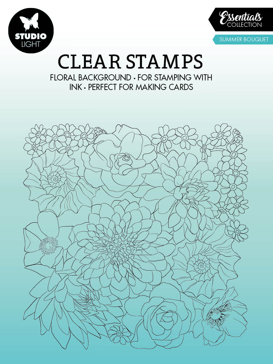 SL Tampon transparent Bouquet d'été Essentiels 88.5x131.5x3mm 4 pièces n°424
