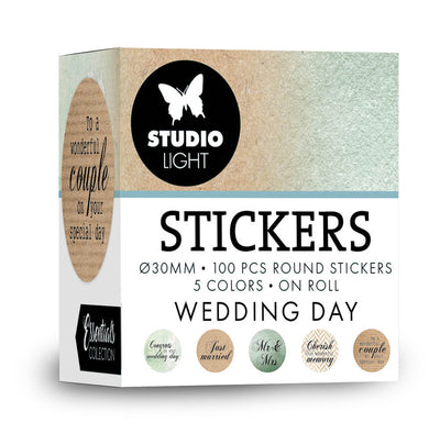 SL Autocollants Ø30mm Essentiels Jour de Mariage 100 Pièces