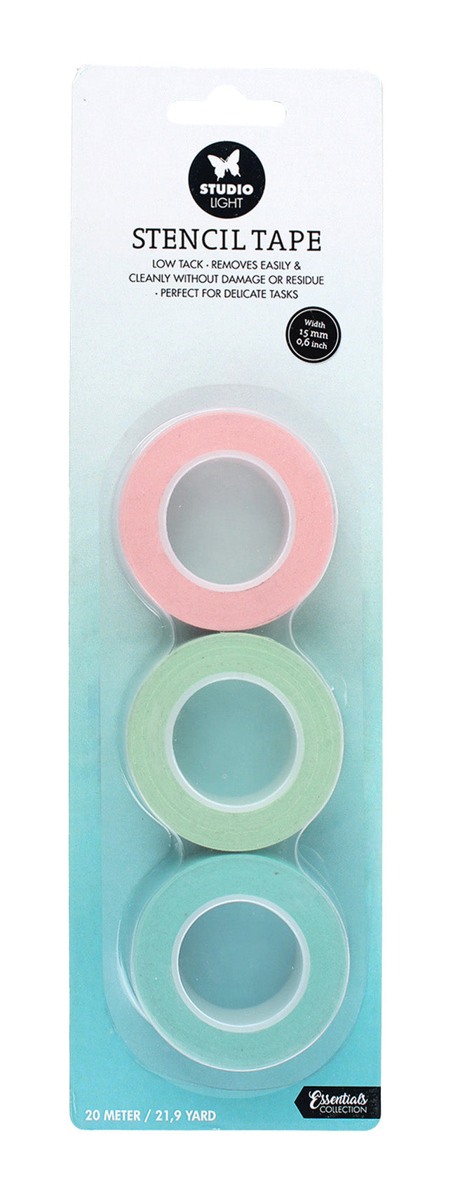 Ruban Stencil SL Low Tack 15mm de large 3 PCS Outils Essentiels 40x40x15mm 20 M no.01