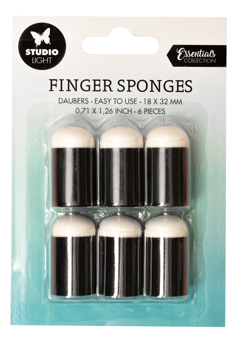 SL Finger Sponges Daubers Essentials Tools 32x18x18mm 6 PC nr.06