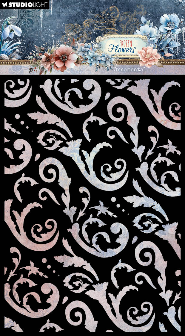 Masque SL fleurs ornementales givrées 1 pc