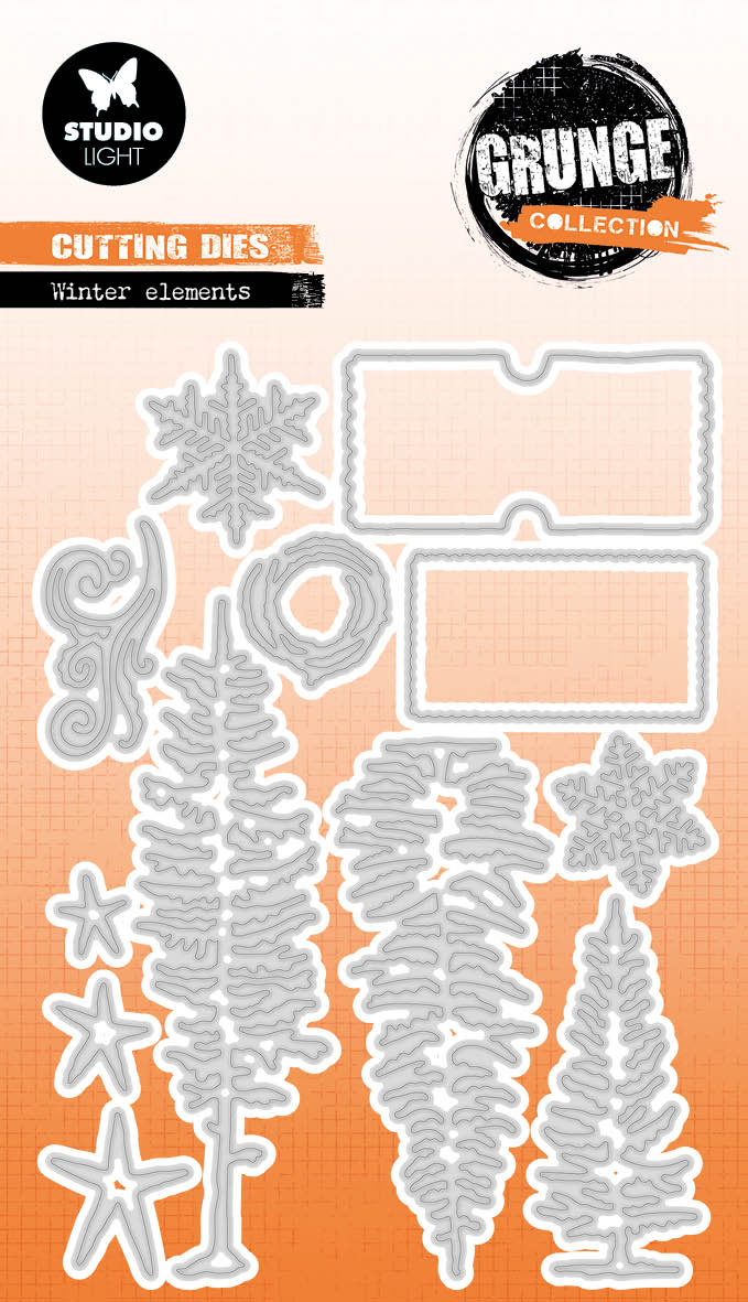 GR Cutting Die Winter Elements Grunge Collection 12 PC — Ecstasy Crafts