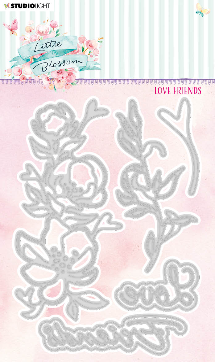 SL Cutting Die Amis d'amour Petite fleur 102x150x1mm 1 PC nr.197