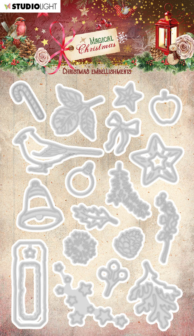 Matrice de découpe SL Embellissements de Noël Noël magique 95x138x1mm 19 pièces réf.692