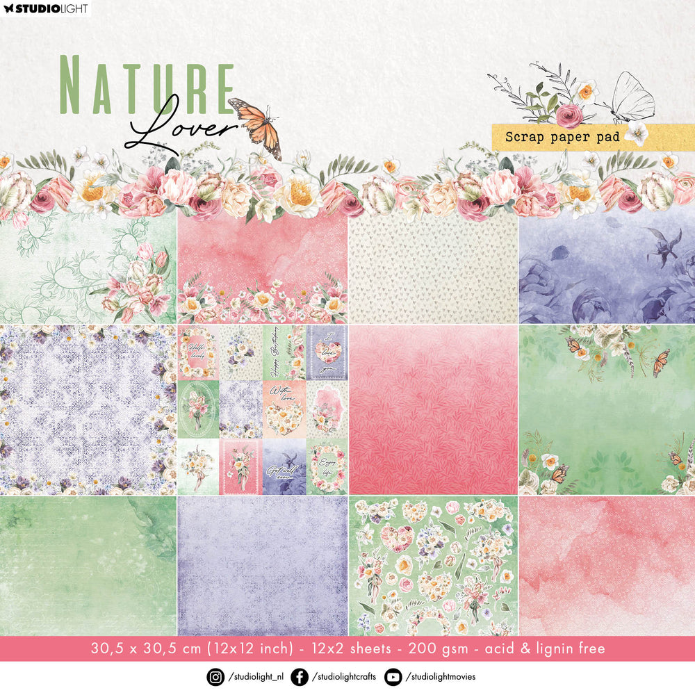 SL Designer Scrap Paper Pad Nature Lover — Ecstasy Crafts
